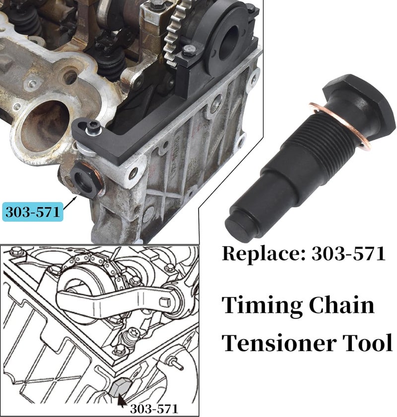 Yuesstloo Camshaft Timing Tool Kit, Compatible with Ford Land Rover Explorer Mustang Ranger Mercury Mountaineer L3 Mazda 4.0L V6 4015CC SOHC V6, with Carrying Case & Gloves - Image 5